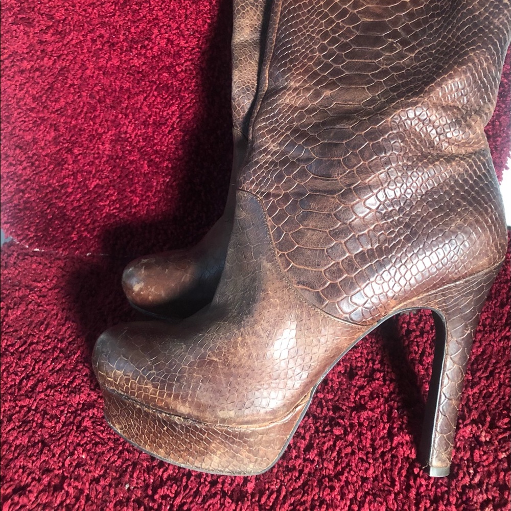 Jessica Simpson 4inch python leather boot